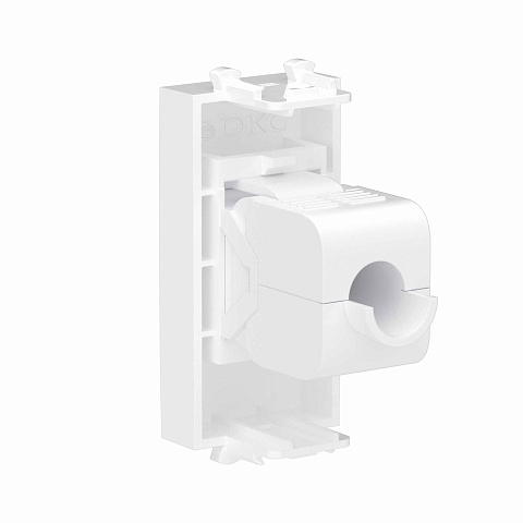 DKC Компьютерная розетка RJ-45 без шторки модульная, кат.6, "Avanti", "Белое облако", 1 модуль