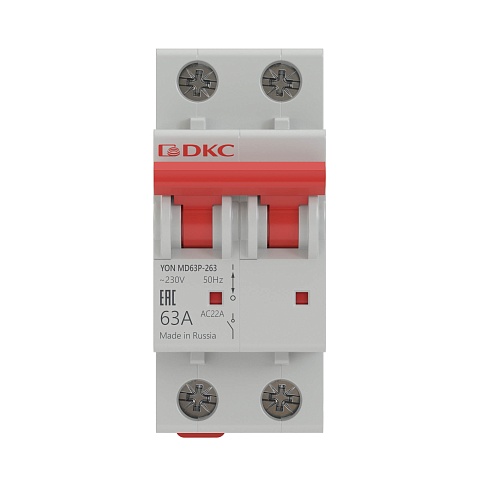DKC YON pro Выключатель нагрузки модульный MD63P 2P 40А