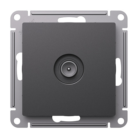 Systeme Electric AtlasDesign Базальт Розетка TV проходная 4DB, механизм