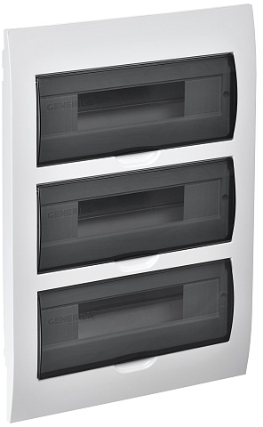 IEK GENERICA Корпус пластиковый ЩРВ-П-36 черн. прозр. дверь IP41