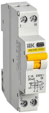 IEK KARAT Дифференциальный автоматический выключатель АВДТ32МL С16 30мА KARAT