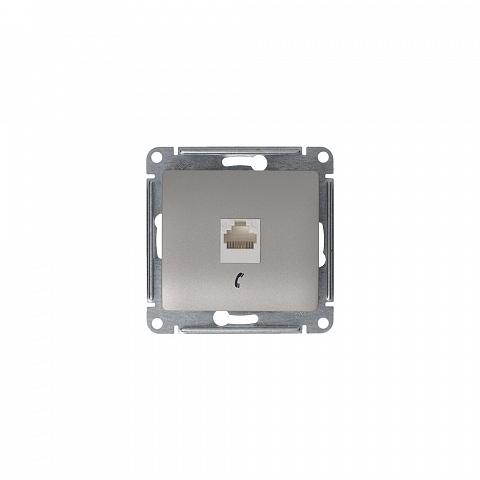 Systeme Electric Glossa Платина Розетка телефонная RJ11