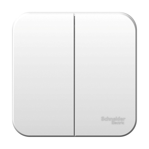 Systeme Electric Blanca наруж Бел Выключатель 2-клавишный 6А, 250B, изолир. пластина