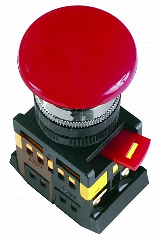 IEK Кнопка AEА-22 Грибок красный d22мм 1з+1р