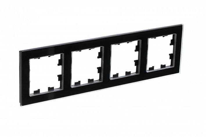 Systeme Electric AtlasDesign Nature Стекло черный Рамка 4-ая
