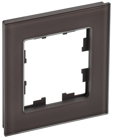 IEK BRITE DECOR Темн.бронза глянц стекло Рамка 1-м РУ-1-2-БрТБ