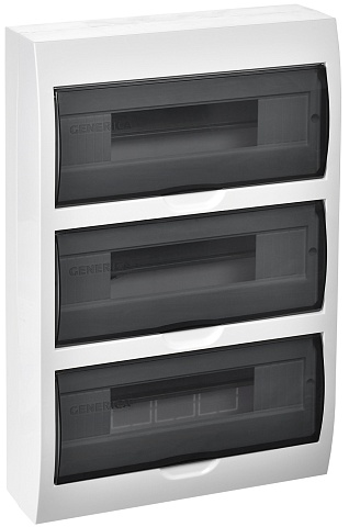 IEK GENERICA Корпус пластиковый ЩРН-П-36 черн. прозр. дверь IP41