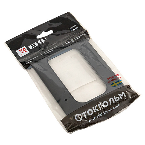 EKF PROxima Стокгольм Черный Рамка для розетки 2-ой