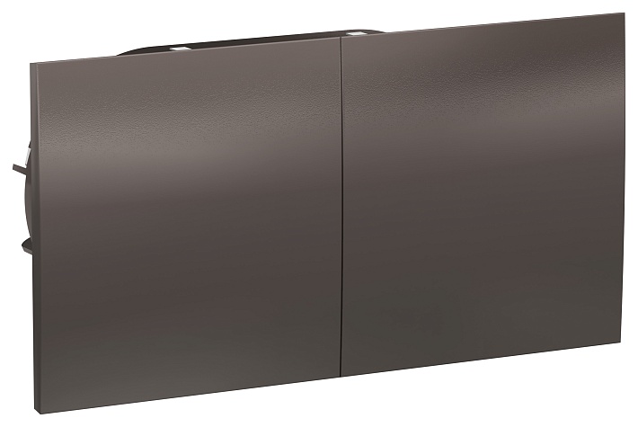 Systeme Electric AtlasDesign Мокко Розетка с/з двойная, со шторками, с крышкой, 16А, в сборе