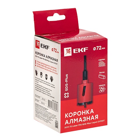 EKF PROxima Коронка алмазная DCH-72 Laser M16 SDS-Plus Expert