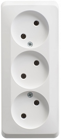 Systeme Electric Этюд наруж Бел Розетка 3-ая б/з без шторок 16А 250B