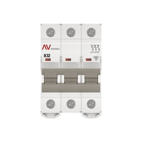 EKF Averes AV-6  Автоматический выключатель  (B) 3P 32А 6kA