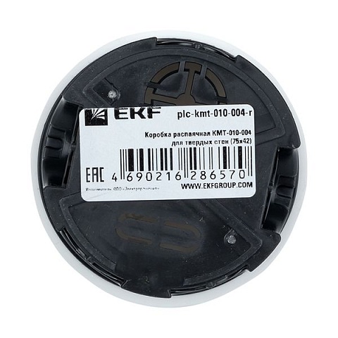 EKF PROxima Коробка распаячная КМТ-010-004 для твердых стен (75х42) розничный стикер