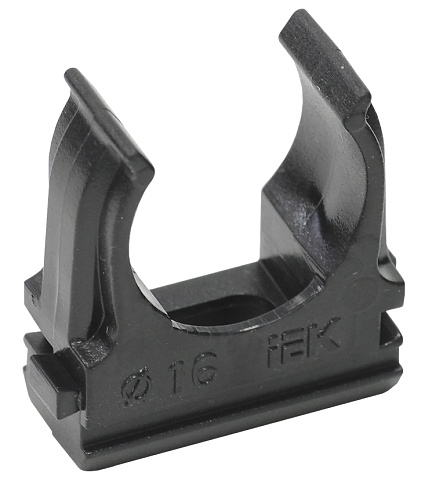 IEK ELASTA Держатель с защёлкой CF16 черный, 100 шт.