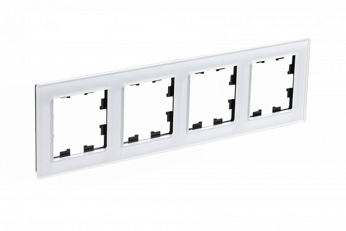 Systeme Electric AtlasDesign Nature Стекло белый Рамка 4-ая