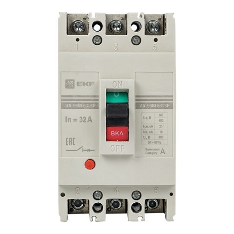 EKF PROxima Автоматический выключатель ВА-99М 63/32А 3P 25кА