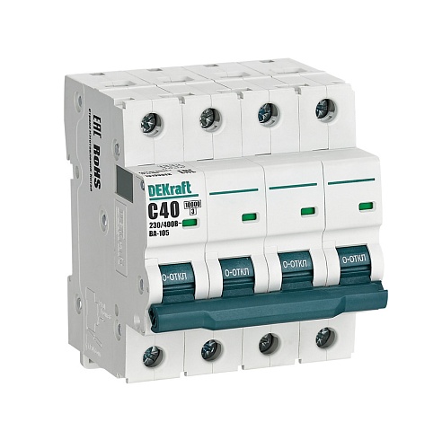 Dekraft Автоматический выключатель ВА105-4P-040A-C