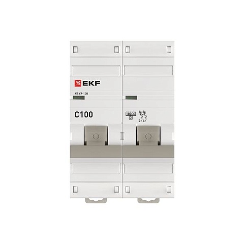 EKF PROxima ВА 47-100 Автоматический выключатель  (С) 2P 100А 10kA