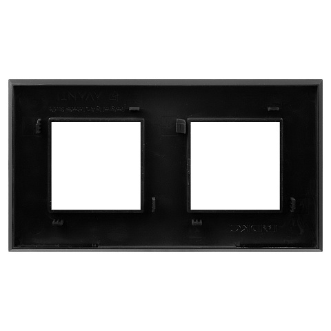 DKC Рамка "Avanti", "Черный матовый", 2 поста (4 мод.)