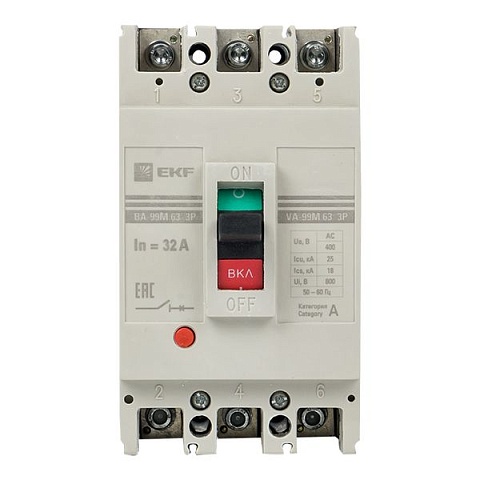 EKF PROxima Автоматический выключатель ВА-99М 63/32А 3P 25кА