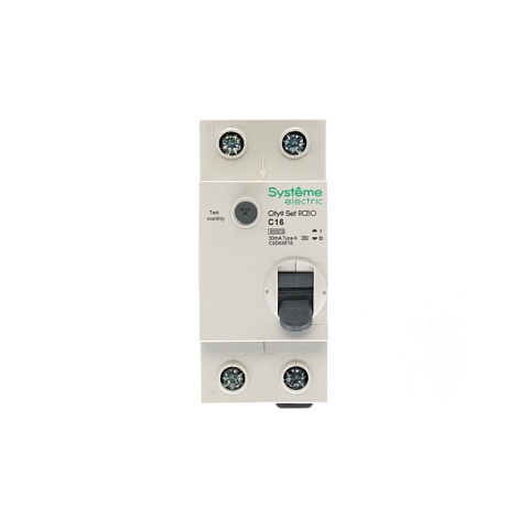 Systeme Electric City9 Set Авт. выкл. диф. тока (АВДТ) 1P+N С 16А 6kA 30мА Тип-A 230В