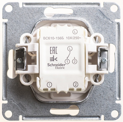 Systeme Electric Wessen 59 Aqua Бел Переключатель 1-клавишный, 10AX, IP44