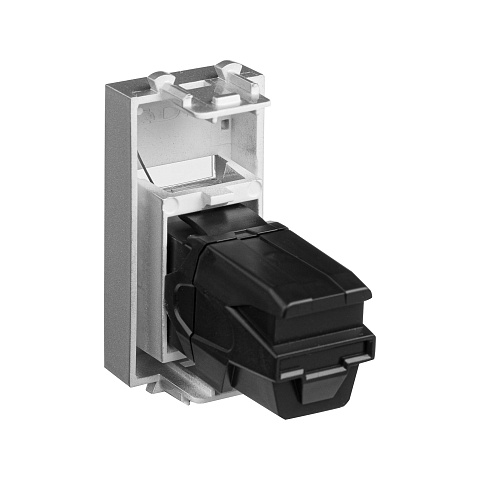 DKC USB 2.0 розетка модульная, тип А-А, "Avanti", "Закаленная сталь", 1 модуль