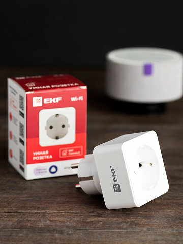 EKF PROxima Умная розетка Сonnect Wi-Fi белая