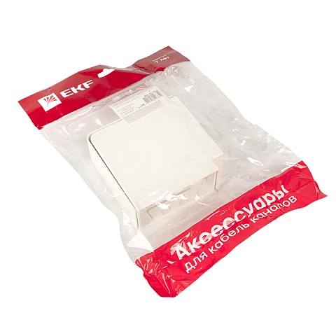 EKF PROxima Поворот 90 гр. (100х40) (2 шт) Plast Белый