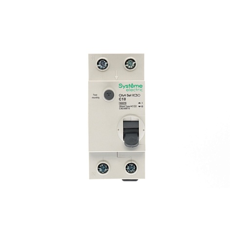 Systeme Electric City9 Set Авт. выкл. диф. тока (АВДТ) 1P+N С 10А 6kA 30мА Тип-AС 230В
