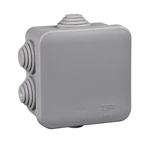 Systeme Electric Коробка распределительная открытой установки 70X70X40, IP55, 6 сальников