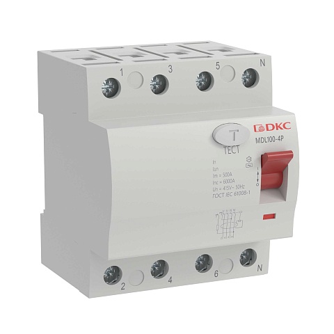 DKC YON max Устройство защитного отключения УЗО ВДТ MAX MDL100, 4P, 100mA, 40A,тип АС