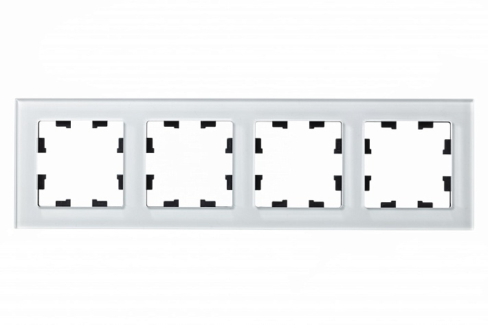 Systeme Electric AtlasDesign Nature Стекло белый Рамка 4-ая