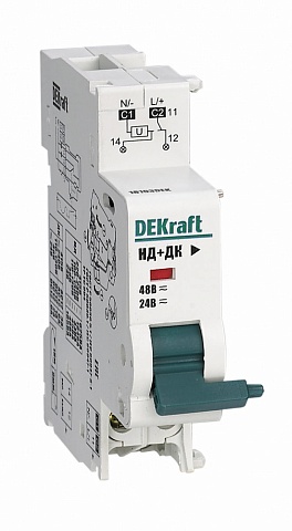 Dekraft Расцепитель независимый c доп. контактом 24В, 48В AC DC для ВА-101 нов.