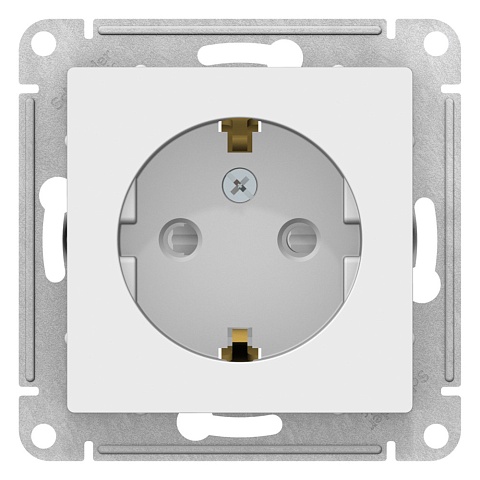 Systeme Electric AtlasDesign Лотос Розетка с/з со шторками, 16А, механизм