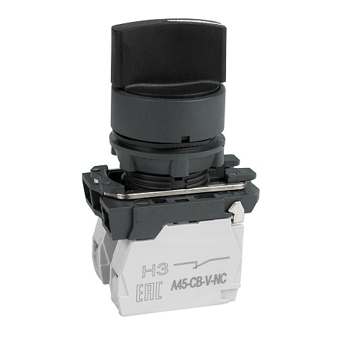 КЭАЗ Переключатель OptiSignal D22 C5-S-25 2 положения пластик 1НО+1НЗ XB5AD25