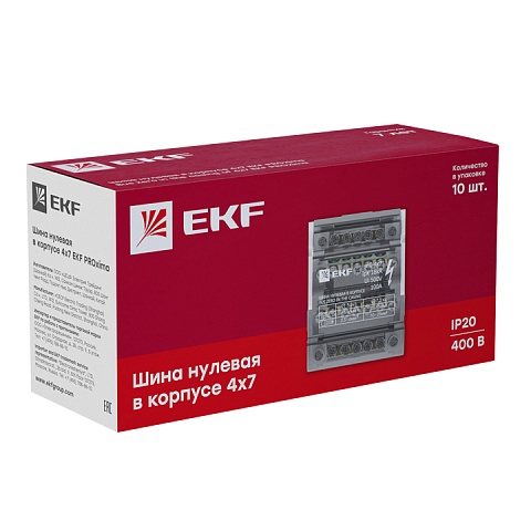 EKF PROxima Шина нулевая в корпусе (4х7)