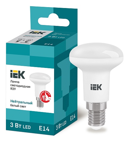 IEK Лампа светодиодная ECO R39 рефлектор 3Вт 230В 4000К E14