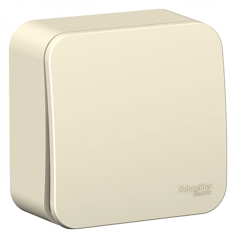 Systeme Electric Blanca наруж Молочный Выключатель 1-клавишный 6А, 250В, изолир. пластина