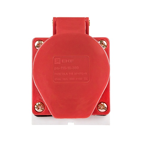 EKF PROxima Розетка стационарная наружная 115 3Р+РЕ+N 16А 380В IP44