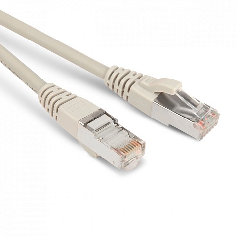 Hyperline PC-LPM-STP-RJ45-RJ45-C5e-1M-LSZH-GY Патч-корд F/UTP, экранированный, Cat.5e, LSZH, 1 м, серый