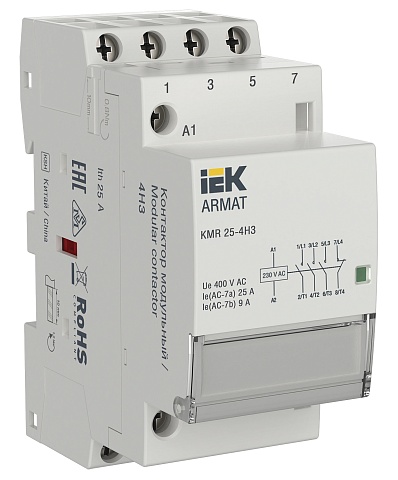 IEK ARMAT Контактор модульный KMR 25А 230В AC 4НЗ