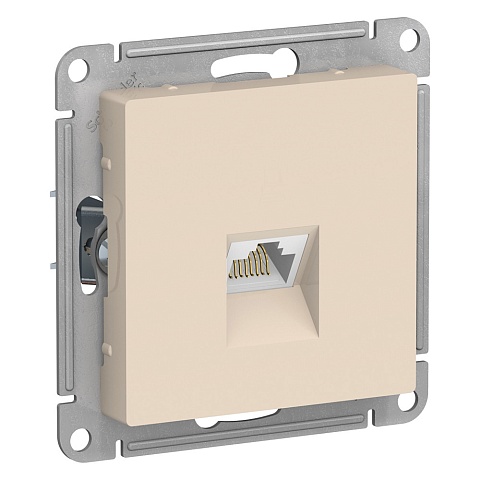 Systeme Electric AtlasDesign Бежевый Розетка компьютерная RJ45, кат. 6A, механизм