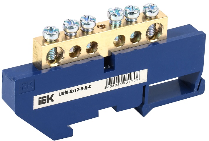 IEK Шина N ноль на DIN-изол ШНИ-8х12-6-Д-С