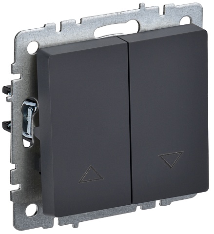 IEK BRITE BASE Графит Выключ. жалюзи 10А ВС10-1-5-БрГ