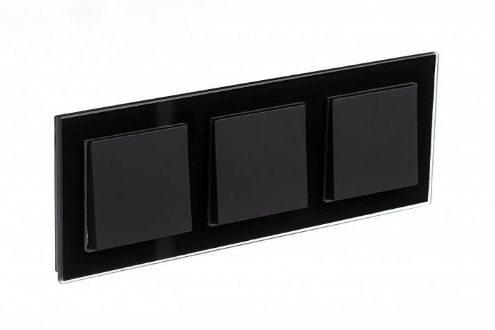 Systeme Electric AtlasDesign Nature Стекло черный Рамка 3-ая
