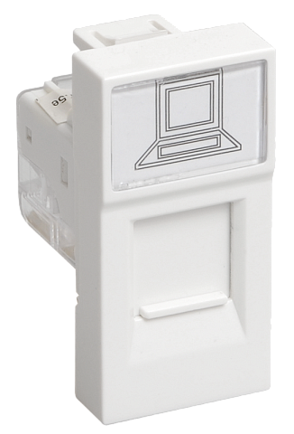 IEK PRIMER Розетка информационная RJ-45 UTP кат.5e, 1 модуль. РКИ-10-00-П