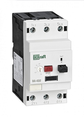 Dekraft Автоматический выключатель защиты двигателя 3P 40-63A 30кА ВА-432