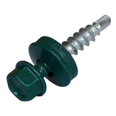 Tech-Krep Саморез КР св. 4,8х28 RAL-6002 (зелёный) (300 шт) - ведро