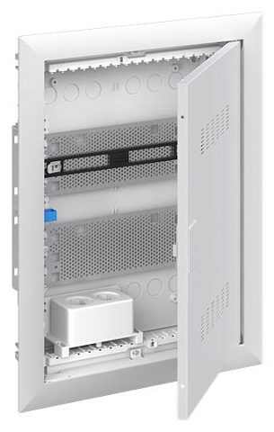ABB Шкаф мультимедийный с дверью с вентиляционными отверстиями и DIN-рейкой UK620MV (2 ряда)